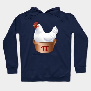 Funny White Hen Chicken Pot Pie (Pi) Hoodie